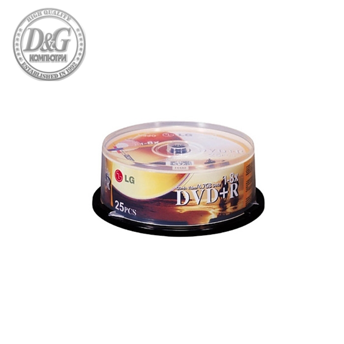 25PCS LG DVD+R/8X/CAKE BOX