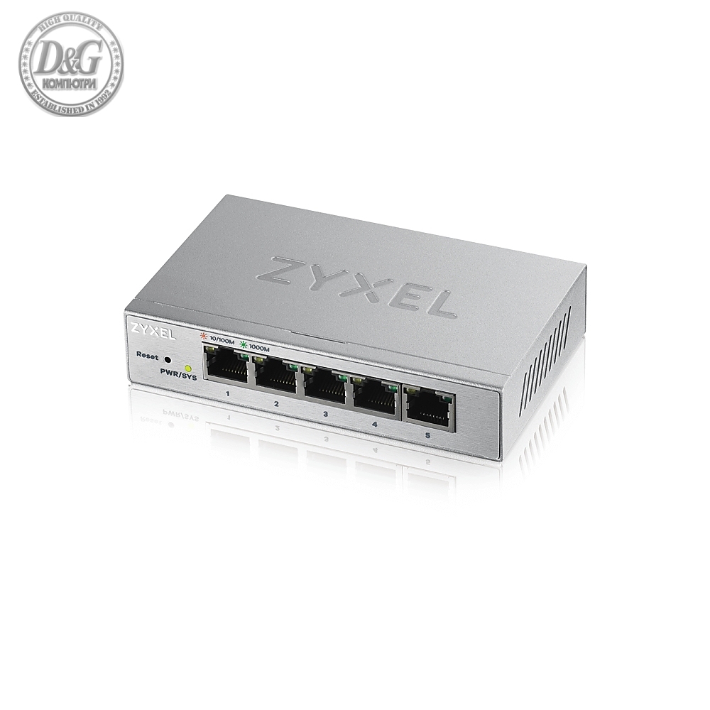 ZyXEL GS1200-5, 5 Port Gigabit web managed Switch