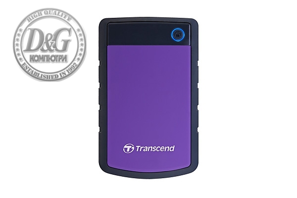 Transcend 4TB, 2.5" Portable HDD, StoreJet H3, Purple, Anti-shock