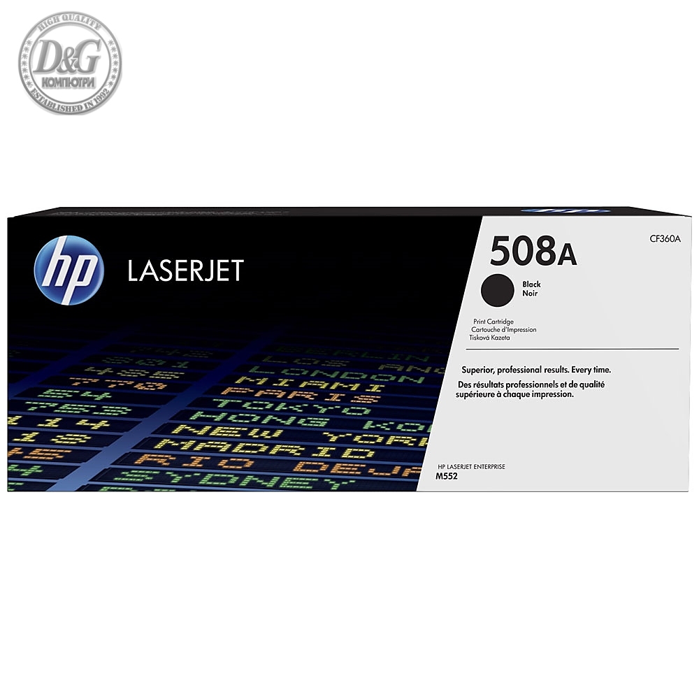 HP 508A Black Original LaserJet Toner Cartridge (CF360A)