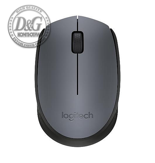 Безжична оптична мишка LOGITECH M170, Сива, USB
