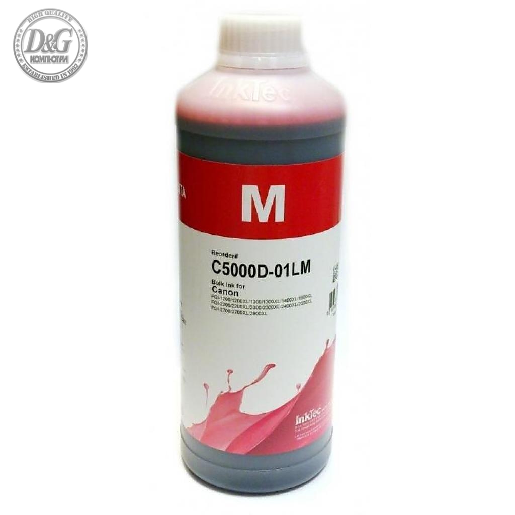 Бутилка с мастило INKTEC за Canon PGI-1200/1300/1400/1500/2500, MB2020/5020/5070/iB4020, Червен, Dye, 1L