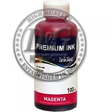 Бутилка с мастило INKTEC за HP CC640/CC641/No-300/901, Червен, 100 ml