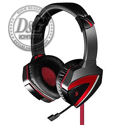 Геймърски слушалки A4TECH Bloody G500, Микрофон, Черно/Червено