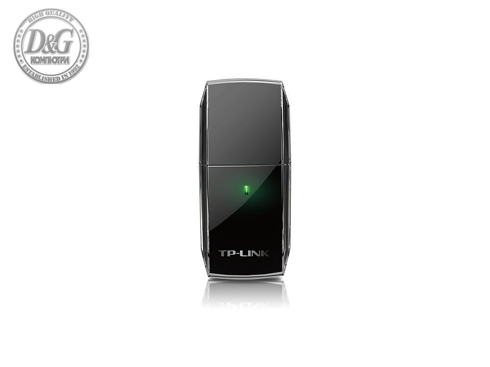 Безжичен адаптер TP-LINK Archer T2U, AC600, Dual band, USB, вградена антена