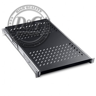 Formrack 19" sliding shelf 600mm, loading capacity 35 kg 1U