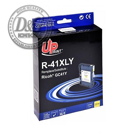 Мастило гел UPRINT GC41M, RICOH, 36ml, 2500 копия, 405764, Yellow