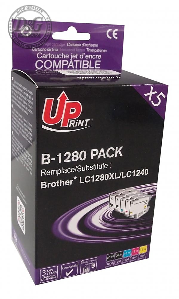 Мастилница UPRINT LC1280XL / LC1240, BROTHER, (2BK+C+M+Y)