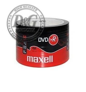 DVD-R MAXELL, 4,7 GB, 16x, 50 бр.
