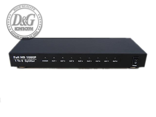 HDMI сплитер ESTILLO HDSP0008M1, 1/8, 4K/60Hz