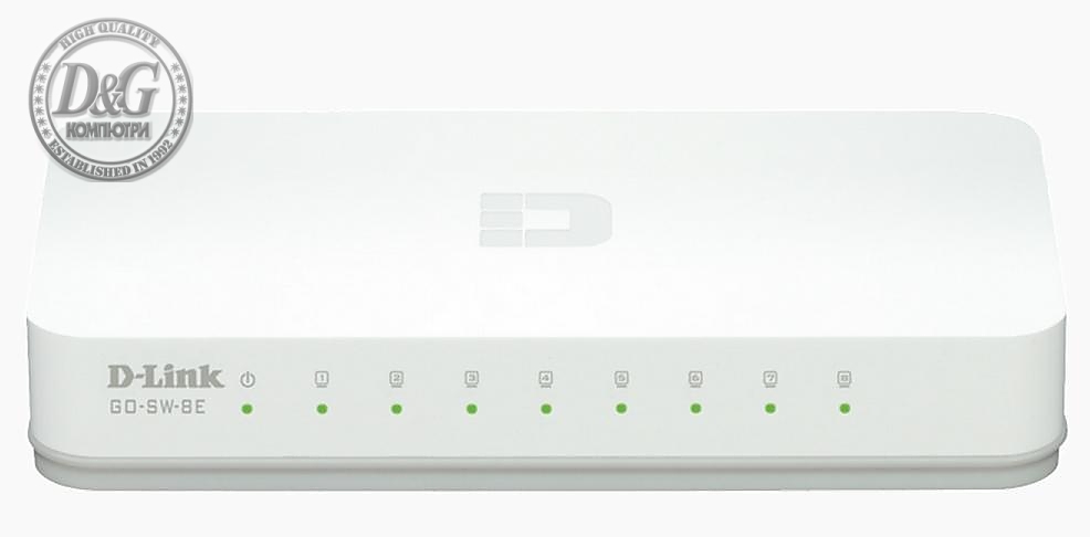 Суич D-Link GO-SW-8E/E, 8 портов 10/100