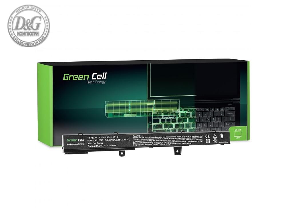 Батерия  за лаптоп Asus X551 X551C X551CA X551M X551MA X551MAV F551 F551C F551M R512C R512CA R553L A31N1319 11.25V 2200mAh GREEN CELL