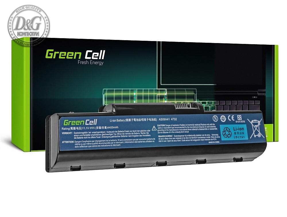 Батерия  за лаптоп Acer Aspire 5532 5732Z 5734Z eMachines E525 E625 E725 G430 G525 G625 AS09A31 AS09A41  11.1V 4400mAh GREEN CELL