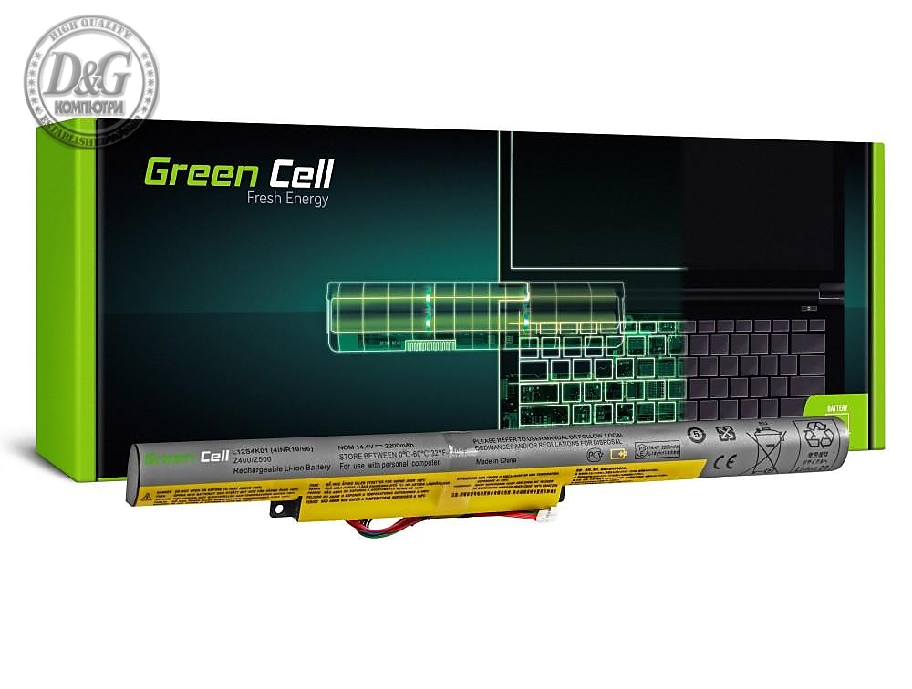 Батерия  за лаптоп IBM Lenovo IdeaPad P500 Z510 P400 TOUCH P500 TOUCH Z400 TOUCH Z510 TOUCH 14.8V 2200mAh GREEN CELL
