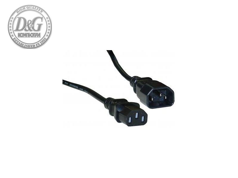 Удължителен захранващ кабел Estillo, 3 pin, Черен