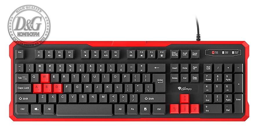 Genesis Gaming Keyboard Rhod 110 Red Us Layout