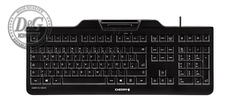 Жична клавиатура CHERRY KC 1000 SC, черна, с четец