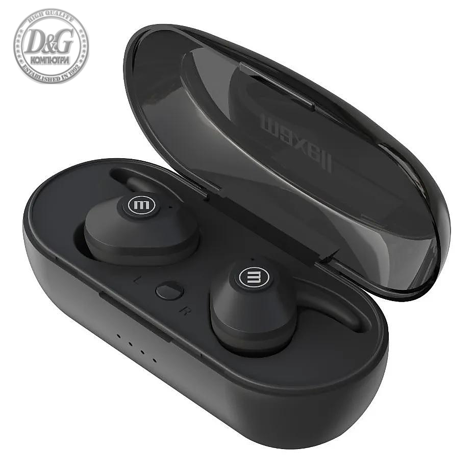 Блутут слушалки-тапи с докинг кутийка Mahell MINI DUO, True Wireless, Bluetooth 5.0, Черни
