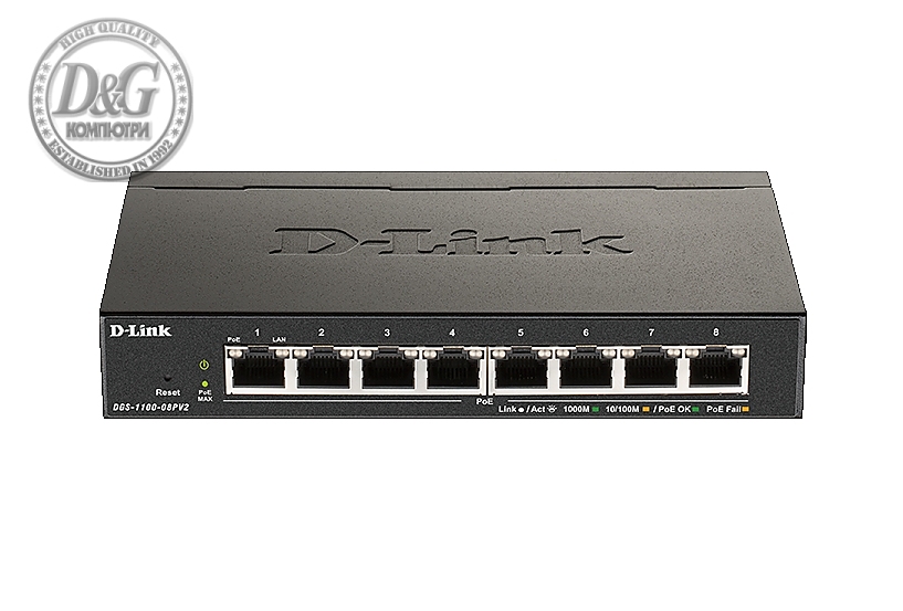 D-Link 8-Port PoE Gigabit Smart Switch