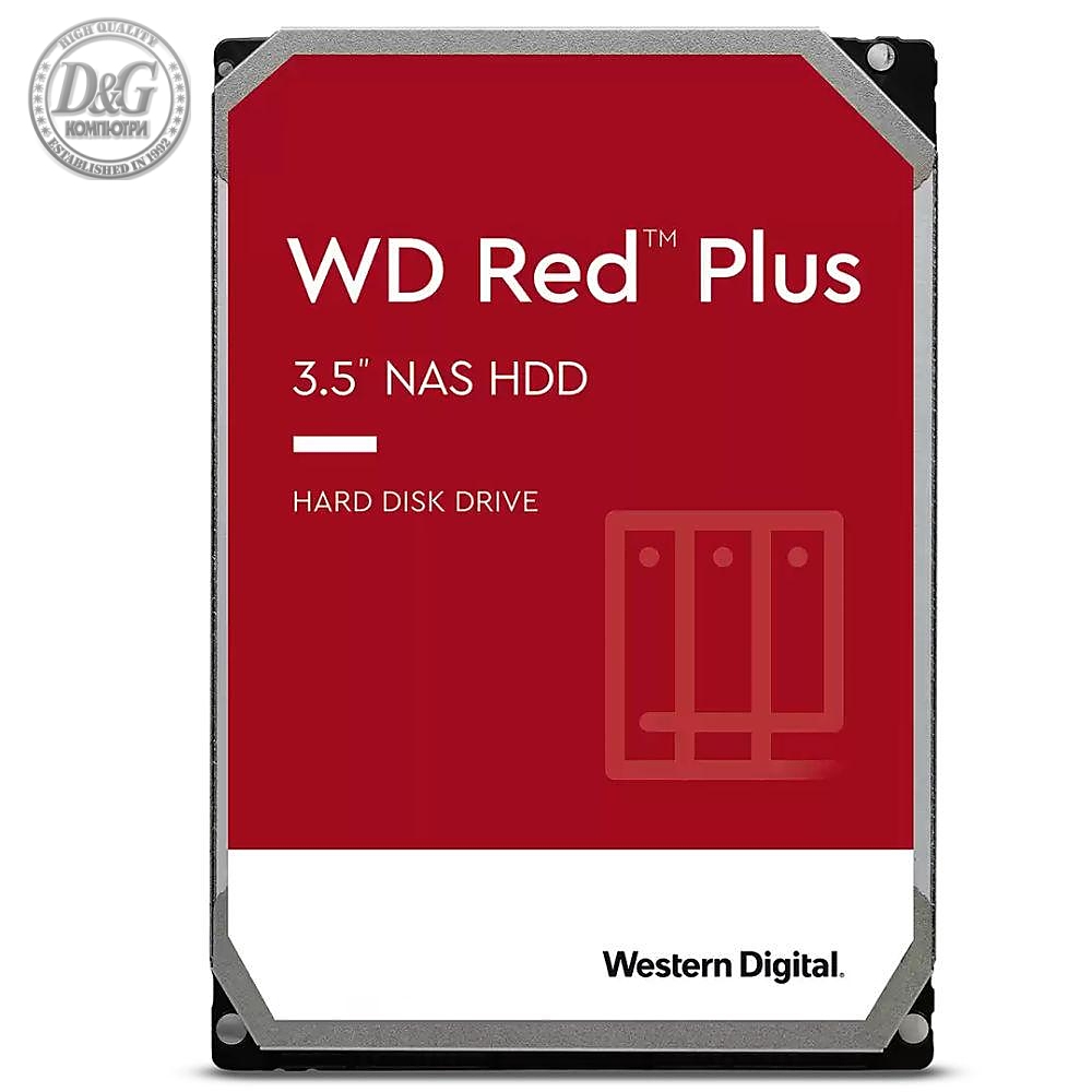 Хард диск WD Red Plus, 10TB, 256MB Cache, SATA3 6Gb/s