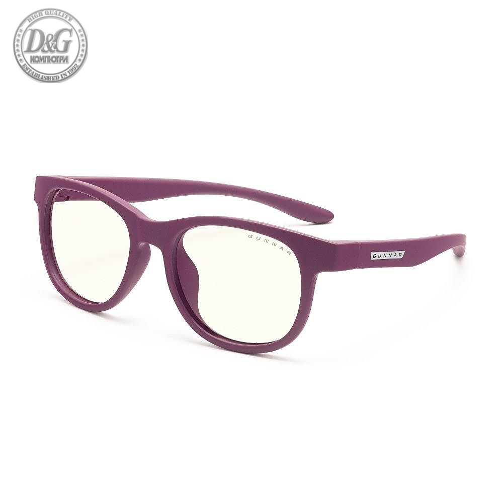 Детски компютърни очила GUNNAR Rush Kids Small, Clear Natural, Лилав