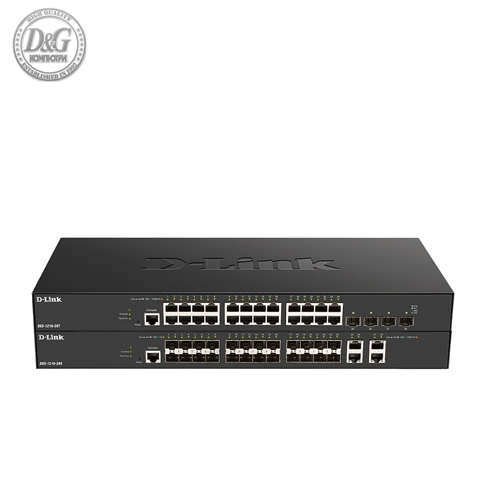 D-Link 24x10G Base-T ports + 4x10G/25G SFP28 ports Smart Managed Switch