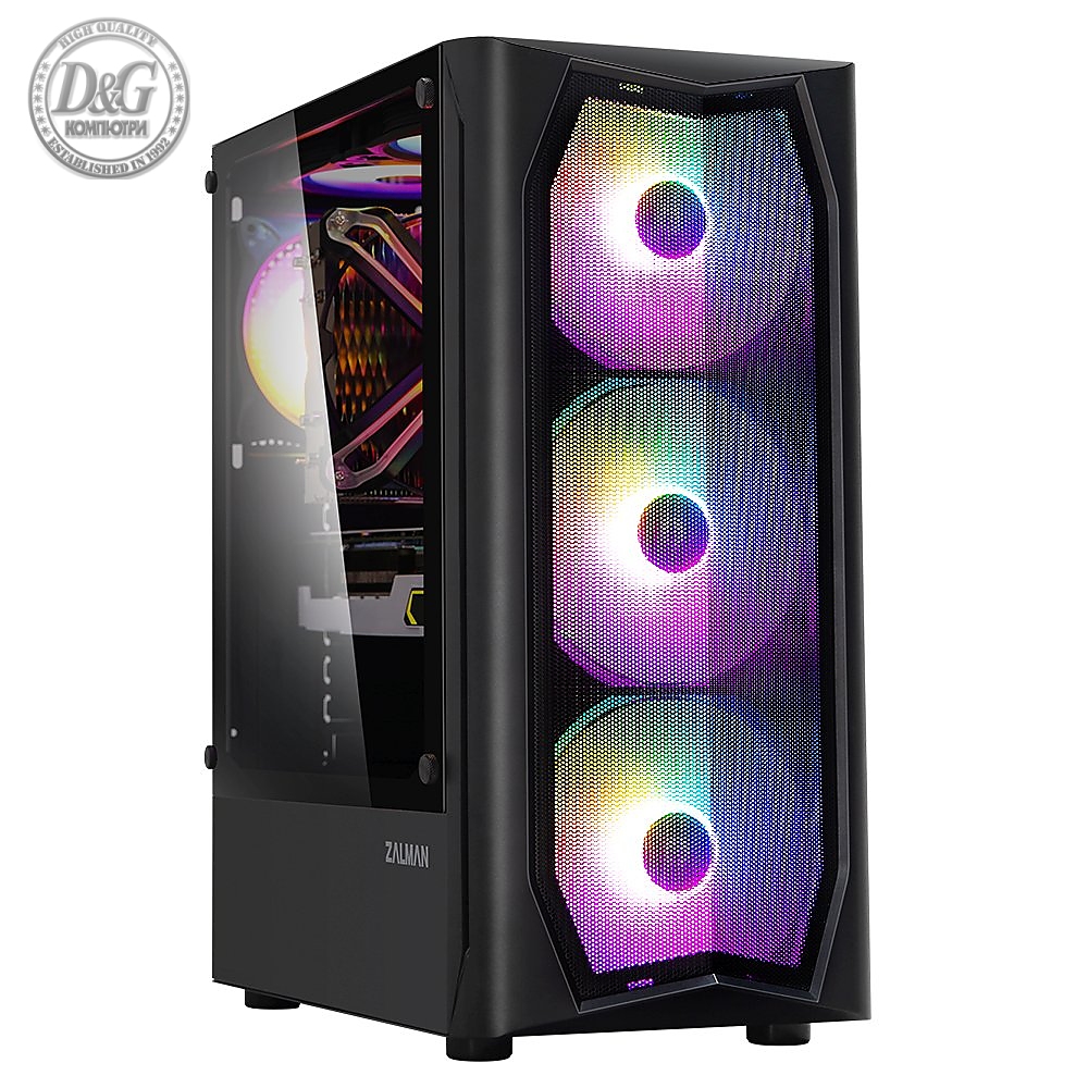 Zalman кутия за компютър Case ATX - N4 - RGB, Tempered Glass