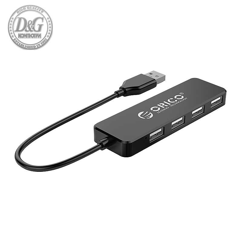 Orico хъб USB2.0 HUB 4 port Black - FL01-BK