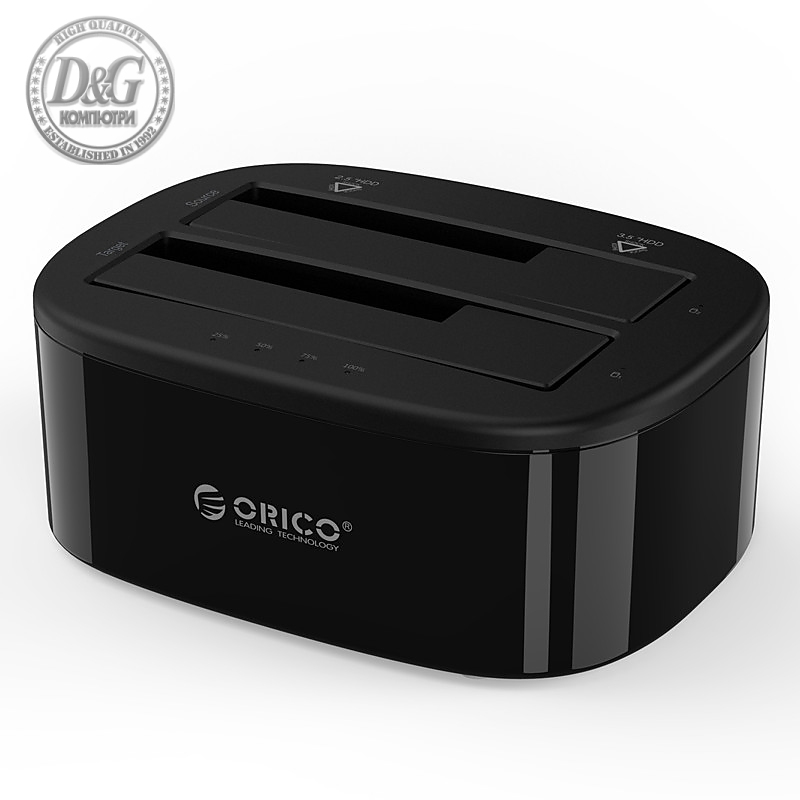 Orico докинг станция Storage - HDD/SSD Dock - 2 BAY Clone 2.5/3.5 USB3.0 - 6228US3-C
