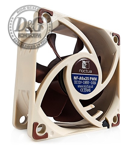 Noctua Вентилатор Fan 60x60x25mm PWM 550-3000rpm NF-A6x25-PWM