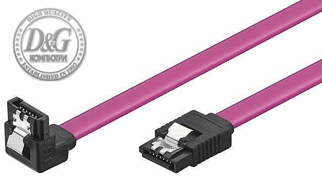 VCom Кабел SATA Cable W/Lock Right Angle - CH302R-0.45m