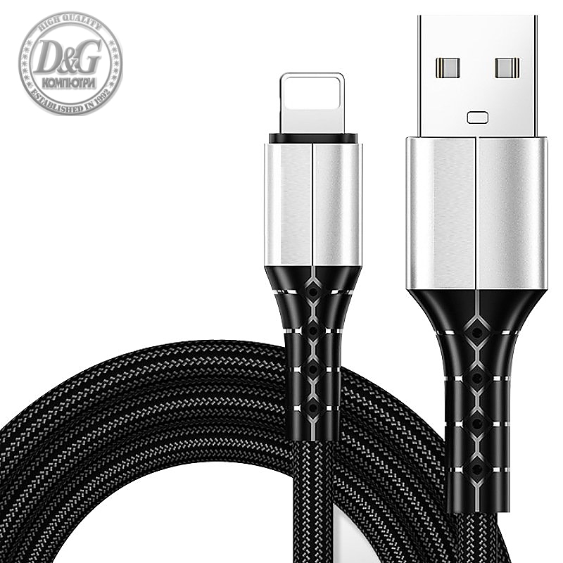 VCom кабел Cable iPhone Lighting/USB data 2A 1m - CU287L