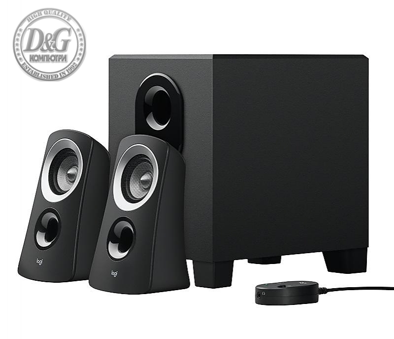 Тонколони Logitech Z313, 2.1, 25W, Черен