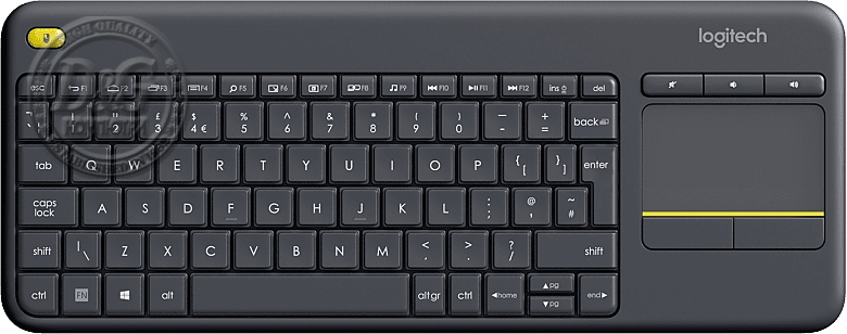 Клавиатура Logitech Wireless Touch K400 Plus, Черна