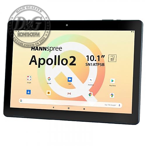 Таблет HANNspree Apollo 2, 10.1&rdquo;, Quad Core MT8168 2.0 GHz, 3GB RAM, 32GB, Wi-Fi, Bluetooth, Черен