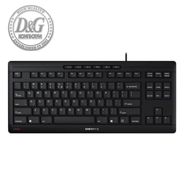 Жична клавиатура CHERRY STREAM, TKL, SX технология, Черна