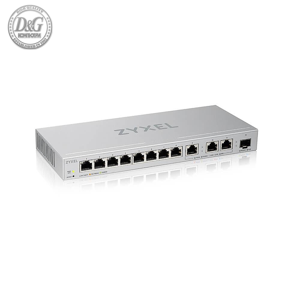 Суич ZYXEL XGS1250-12, 12 портов уеб управляем с 3x10G ports + 1xSFP+