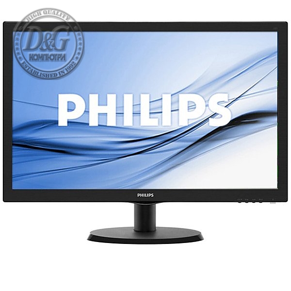 Monitor 21.5'' Philips 223V5LHSB/00 Black TN, 16:9, 1920x1080, 5ms, 250 cd/m2, 1000:1, D-Sub, HDMI, vesa
