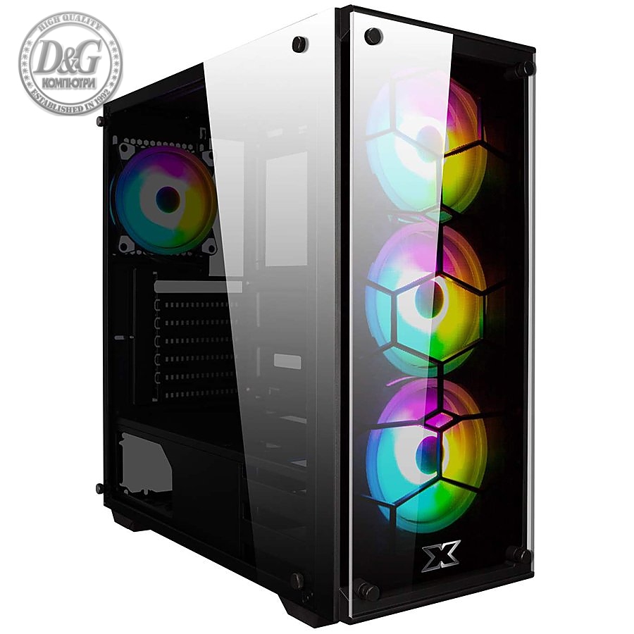 Chassis Venom X EN41756, E-ATX, ATX, M-ATX, Mini ITX, USB3.0x1+USB2.0x2, Front & Left TG, Front 3xCX120 & Rear 1xCX120 Fans