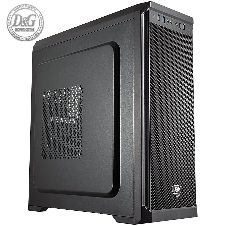 Chassis COUGAR MX330-X Mid-Tower, Mini-ITX/Micro-ATX/ATX, Max. Graphics Card Length-350mm/12.8 (Inch), Max. CPU Cooler Height-155mm/6.1 (Inch), CM, USB3.0x2/USB2.0 x1/Micx1/Audio x1, Water cooling support