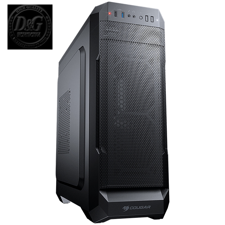 Chassis COUGAR MX331 Mesh-X, Mid Tower, MiniITX/MicroATX/ATX, 204 x 481 x 443 (mm), USB 3.0 x 1, USB 2.0 x 1, Mic x 1 / Audio x 1, Reset Button, Mesh Front Panel, 120mm x 1(Black fan x 1 pre-installed), Metal Left Panel, Maximum Number of Fans: 6 max