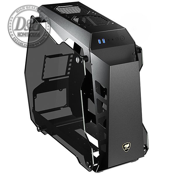 Chassis COUGAR Conquer Essence, Mini Tower, Mini ITX / Micro ATX, aluminium Alloy + Tempered Glass, Dimension (WxHxD) 233 x 480 x 522 (mm), USB3.0 x 2/Microphone x 1/Audio x 1
