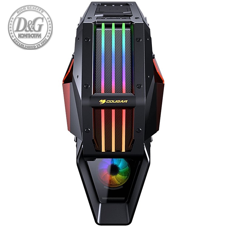 Chassis COUGAR CONQUER II, Full Tower, Mini ITX/Micro ATX/ATX/CEB, USB 3.1 Type-Cx1/USB3.0x2/Micx1/Audiox1/Power button/RGB control button, COUGAR RGB fanx1 pre-installed, Sync. with M/B, Dimensions (WxHxD):368 x 631 x 744(mm)