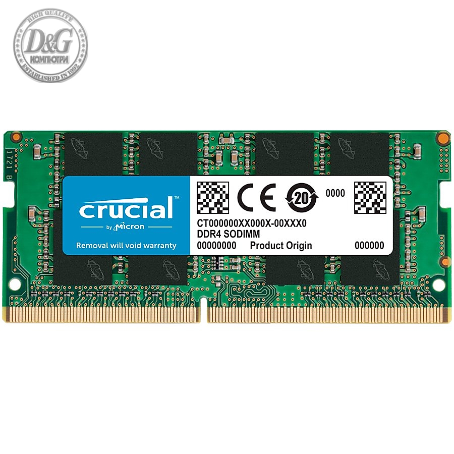 CRUCIAL 8GB DDR4-3200 SODIMM CL22 (8Gbit/16Gbit)
