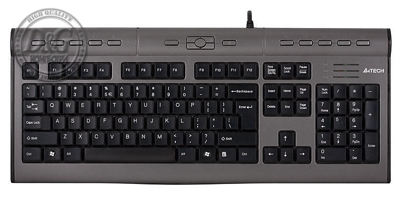 Mултимедийна клавиатура A4TECH KL-7MUU, изход за микрофон/слушалки, USB порт