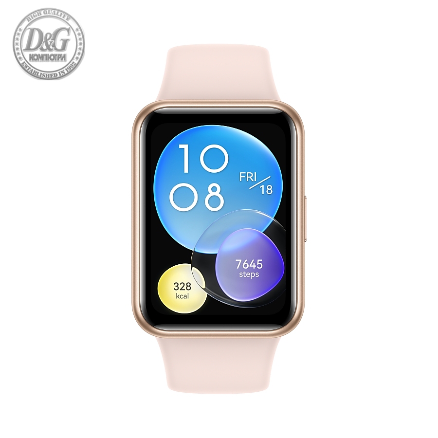 Huawei Watch Fit 2, Sakura Pink, Yoda-B09S, 1.74" AMOLED 336x480. BT 5.2, Silicone Strap