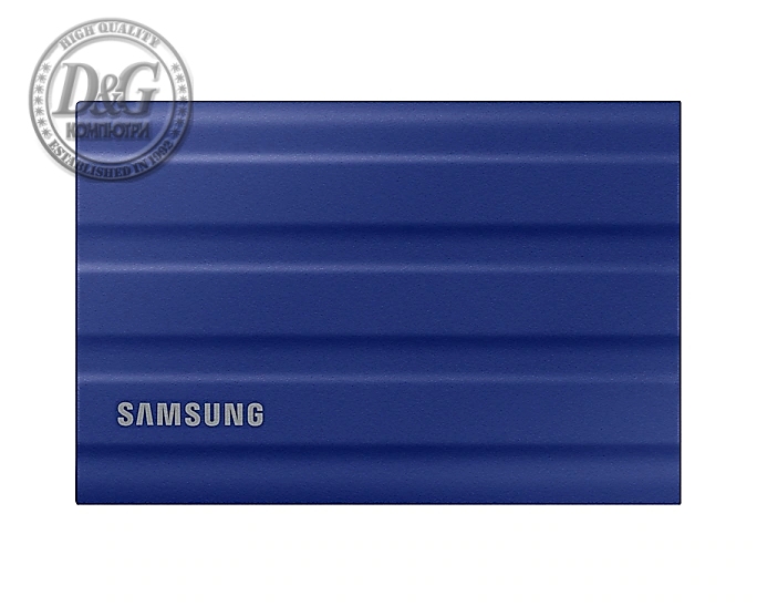 Samsung Portable NVME SSD T7 Shield 1TB , USB 3.2 Gen2, Rugged, IP65, Read 1050 MB/s Write 1000 MB/s, Blue