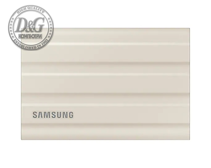 Samsung Portable NVME SSD T7 Shield 1TB , USB 3.2 Gen2, Rugged, IP65, Read 1050 MB/s Write 1000 MB/s, Beige