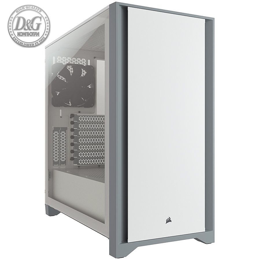 CORSAIR 4000D Tempered Glass Mid-Tower ATX Case — White