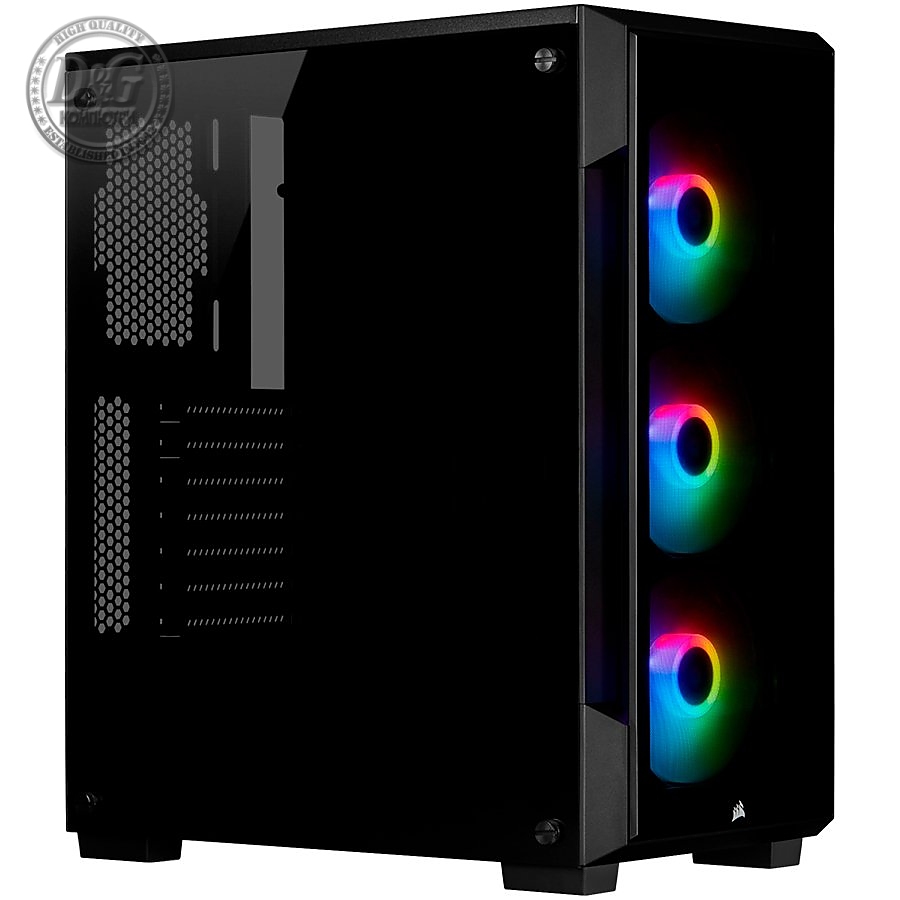 CORSAIR iCUE 220T RGB Tempered Glass Mid-Tower Smart Case — Black